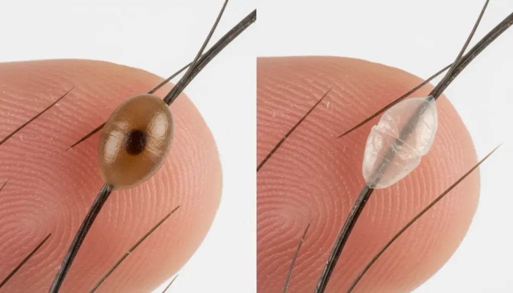 Lice Egg on Finger: Complete Guide to Identification, Removal, and What It Means 7 Head lice egg on finger after nit comb removal process